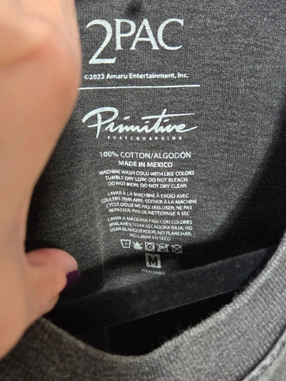 Primitive x 2Pac Tupac Shakur Graphic T-Shirt Medium - Picture 3 of 3